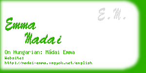 emma madai business card